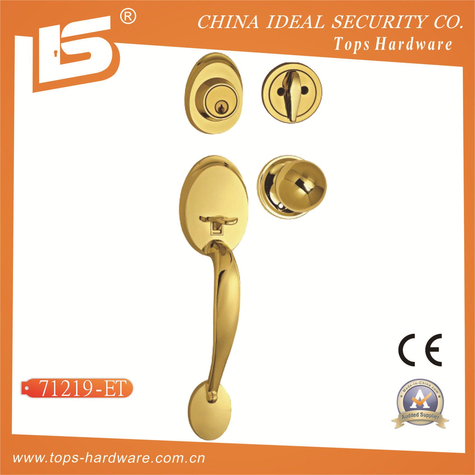 Zinc Alloy Big Handle Door Knob Lock -71219