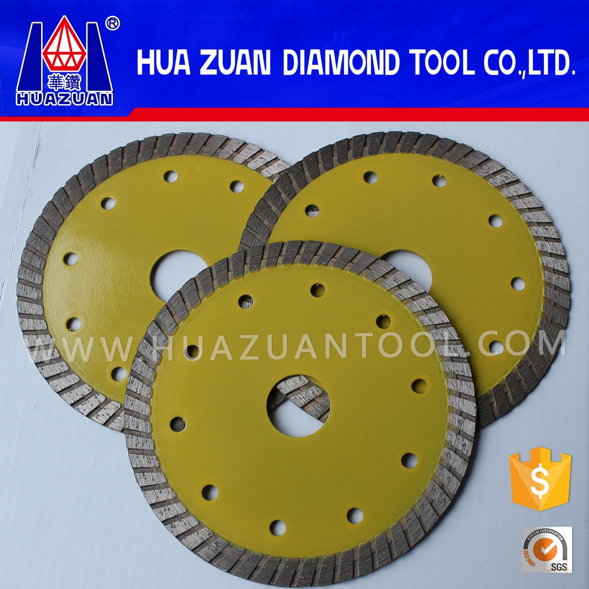 Hot Pressing Diamond Continuous Rim Turbo Saw Blade