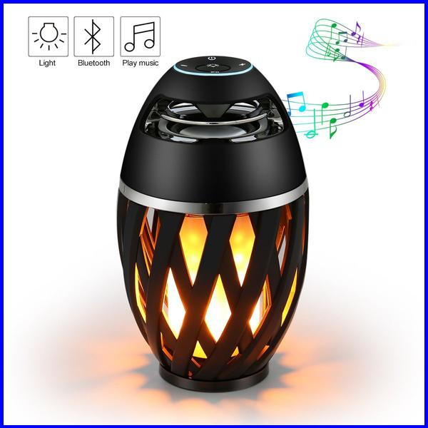 LED Wireless Bluetooth Warm Lights Flame Speaker