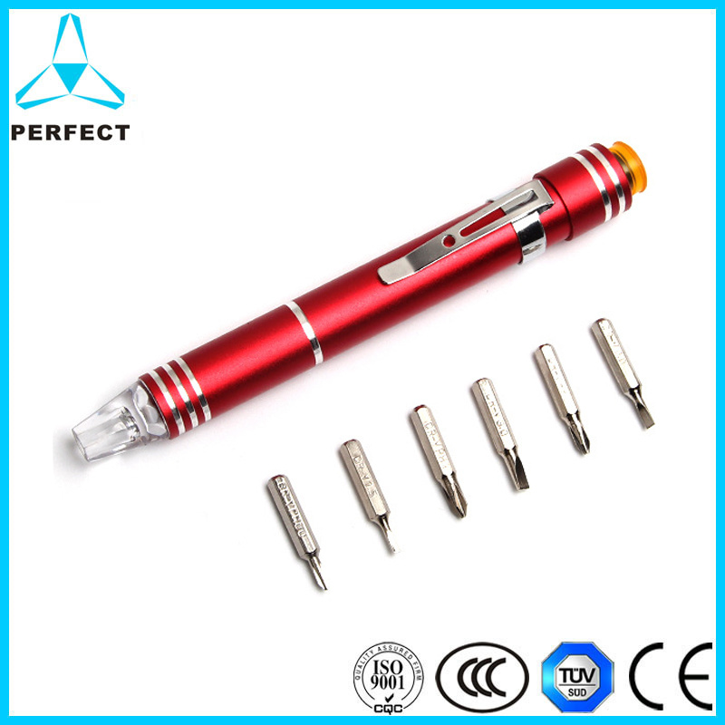 Pen Shape LED Light Mobile Phone Screwdriver Set