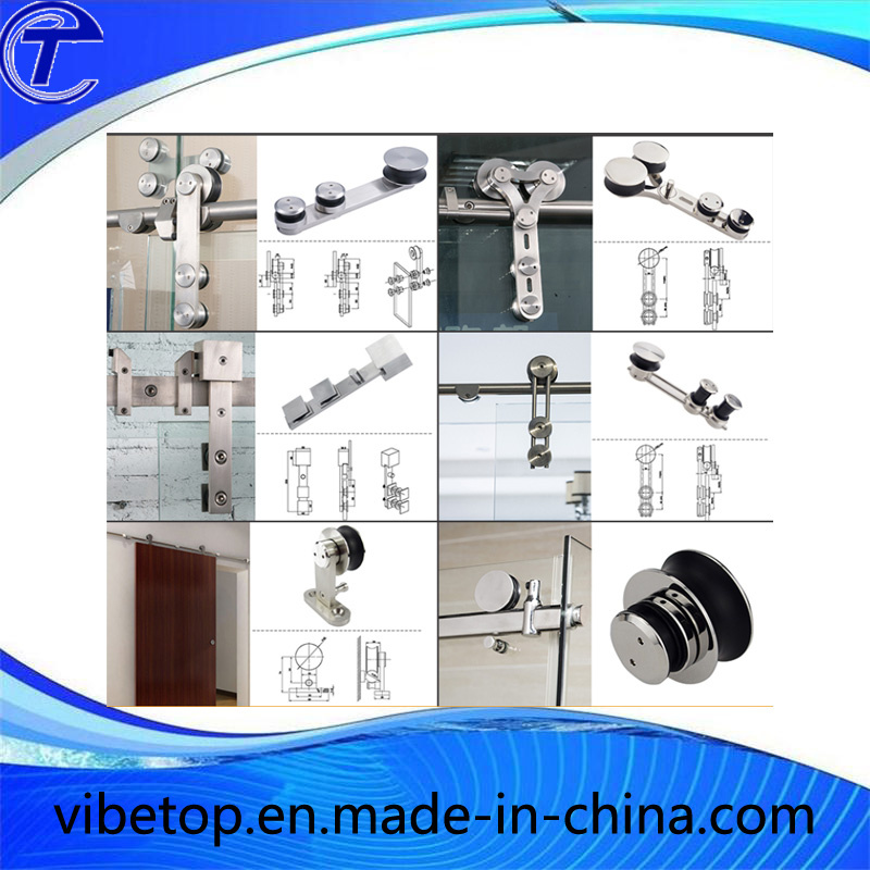 Wooden/Glass Bathroom Sliding Barn Door Hardware Fittings