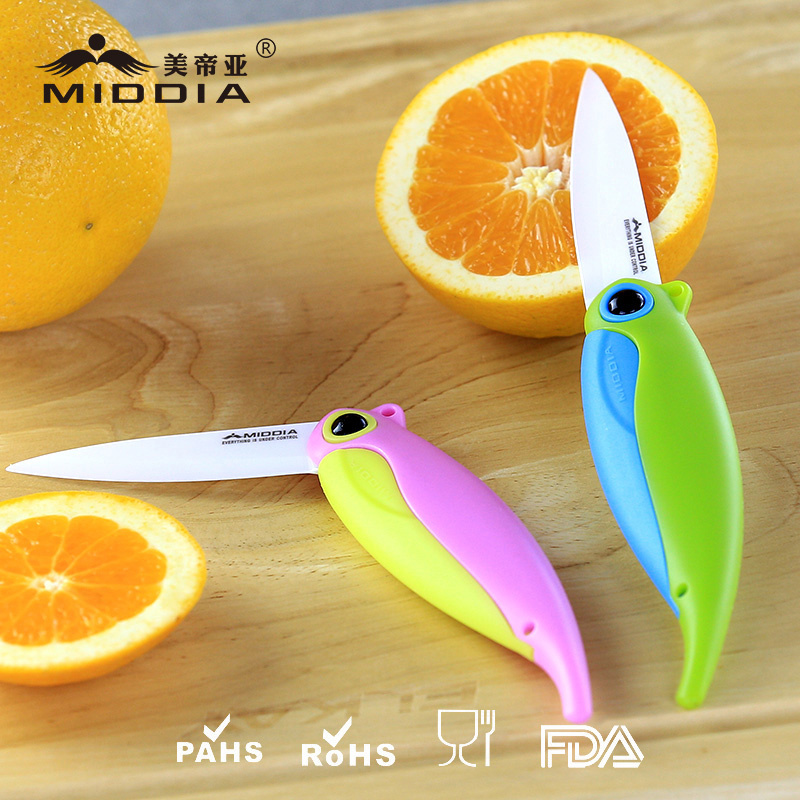 Ceramic Fruit Folding Knife Parrot Shaped Knife