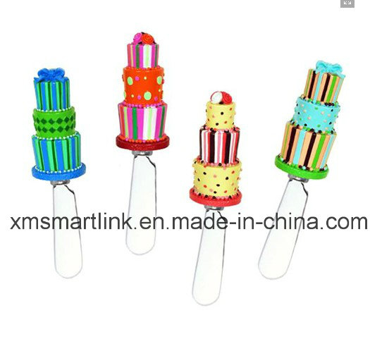 Birthday Cake Handle Butter Spreader, Stainless Steel Butter Knife