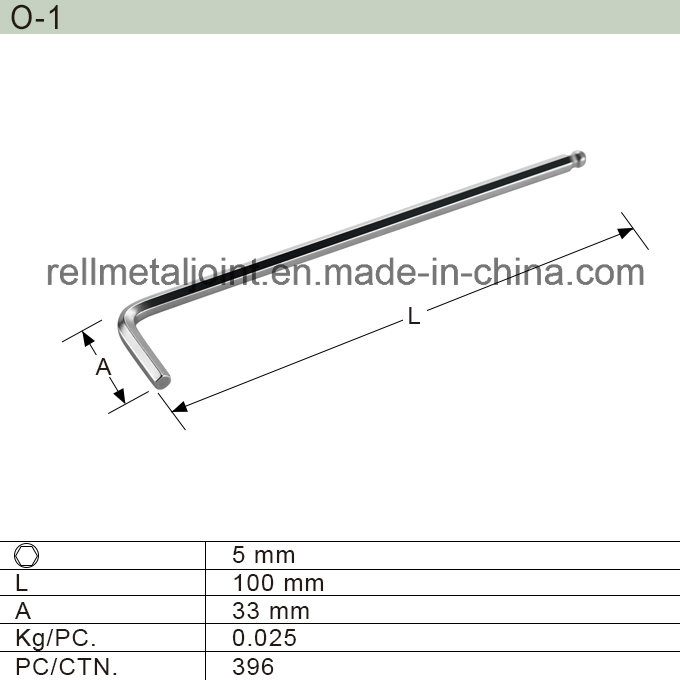 Hand Tool/Hexagon Wrench Manufacturer /L Type Wrench (O-1)