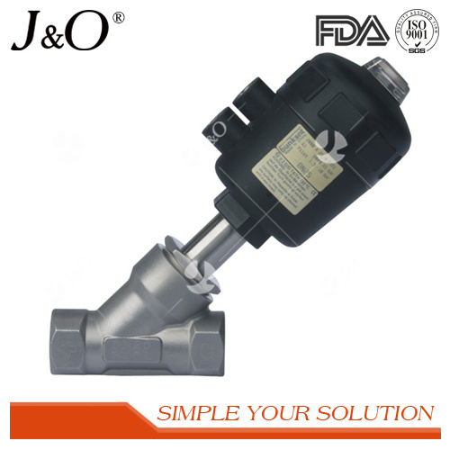 Sanitary Stainless Steel Angle Seat Valve with Plastic Actuator