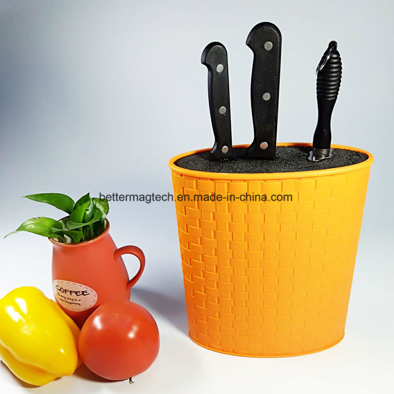 Universal Oval Knife Block Set with Bristle Rod