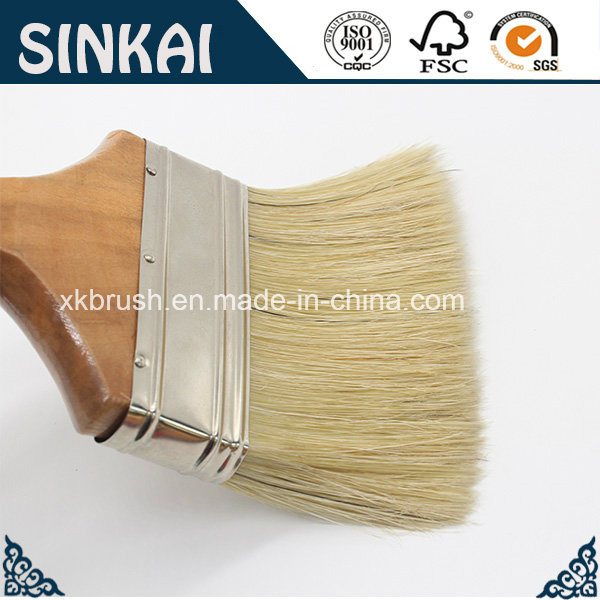 Pig Bristle Brush with Natural White Hog Bristles