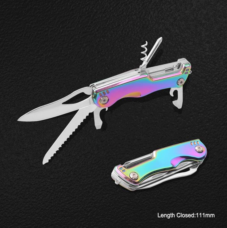 Stainless Steel Multi Function Pocket Knife (#6214)