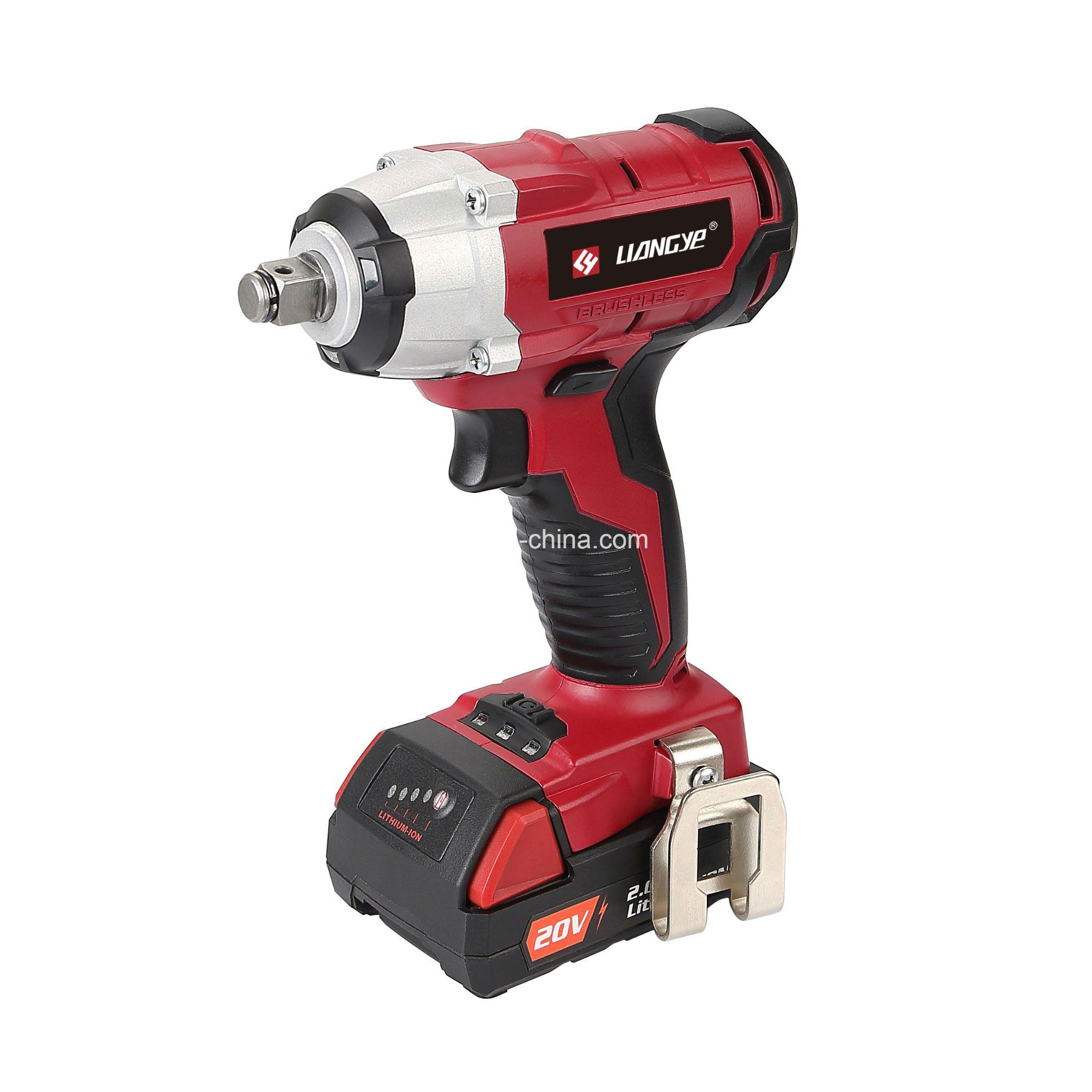 20V Brushless Cordless Impact Wrench Li-ion Power Tool