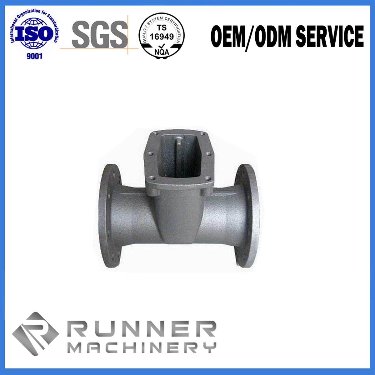 OEM/Customized Metal/Steel/Iron Pump/Valve Sand Casting Part with CNC Machine Machining