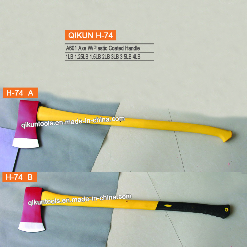 H-74 Construction Hardware Hand Tools Plastic Coated Handle A601 Axe