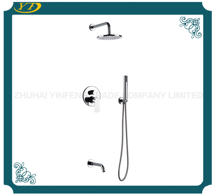 Intergrate Handheld Shower Set Waterfall Single Lever Conleaded Shower Mixer