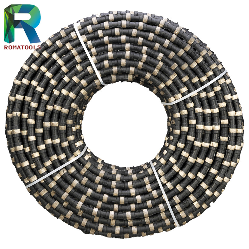 11.5mm Rubber Diamond Wire with Sintered Diamond Beads for Quarrying of Granite Marble Sandstone and Onyx
