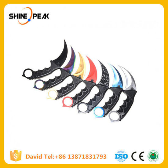 Handmade Hunting Karambit Knife CS Go Never Fade Counter Strike Fighting Survival Tactical Knife Claw Camping Knives Tools