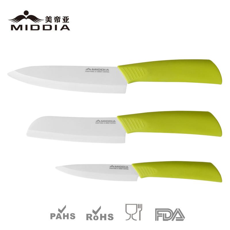 3PCS Kitchen Knife Set for Fruit+Santoku+Chef Knives