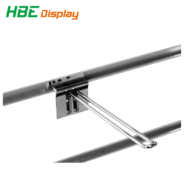Good Quality Chrome Euro Double Metal Wire Slatwall Hook