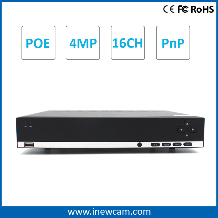 16CH 4MP Poe NVR with Audio for Home Surveillance