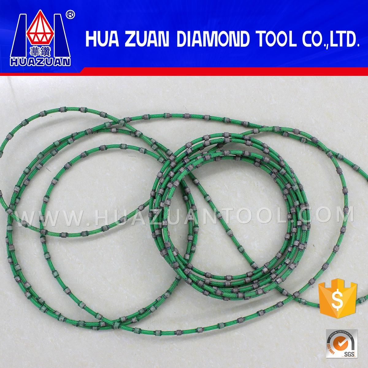 Green 9.0mm Endless Diamond Wire Saw for Granite