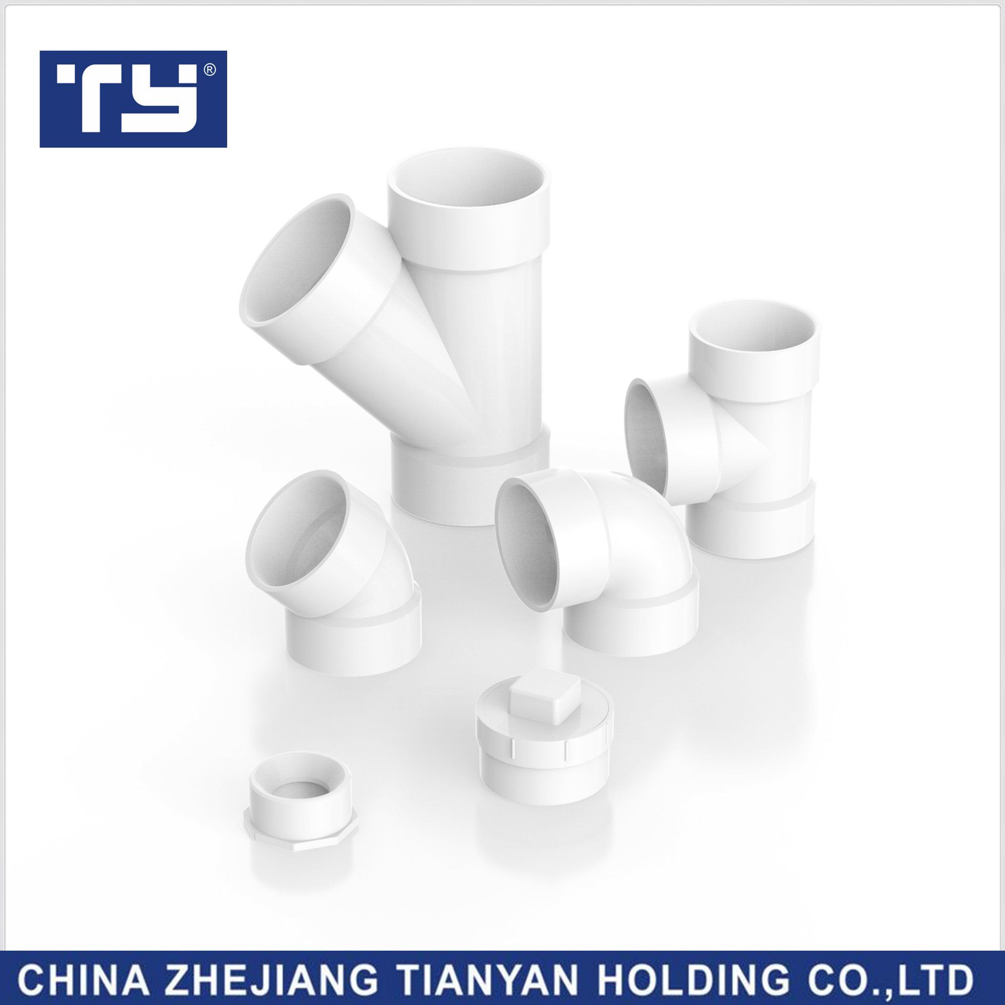 Ty Brand ASTM2665 Plastic PVC UPVC Water Connection Drainage Wasting Rubber Joint Pipe Fittings