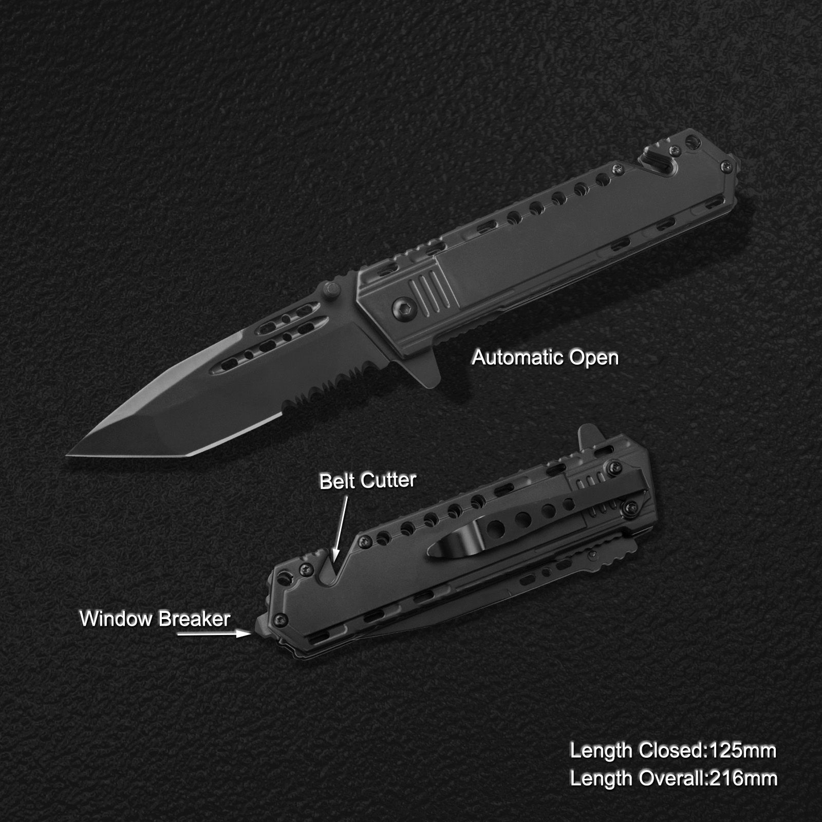 Spring Assisted Survival Knife (#31009AT)
