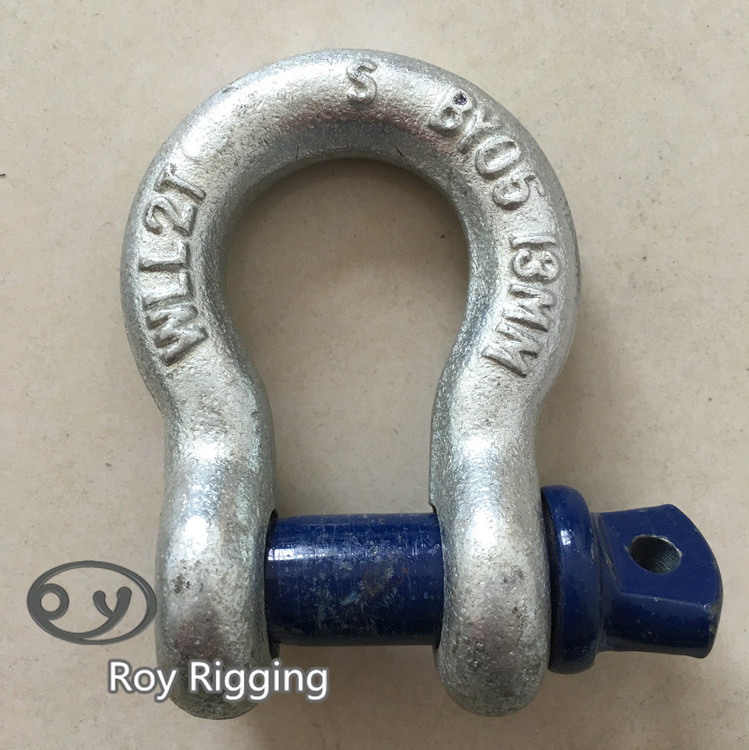 Us Type Carbon Steel Bow Shape Anchor Shackle with Screw Pin