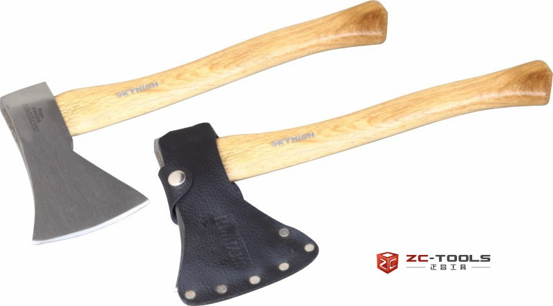 Wood Hand Adz Hatchet Wooden Handle Carpenter's Axe with Sheath (H02004)