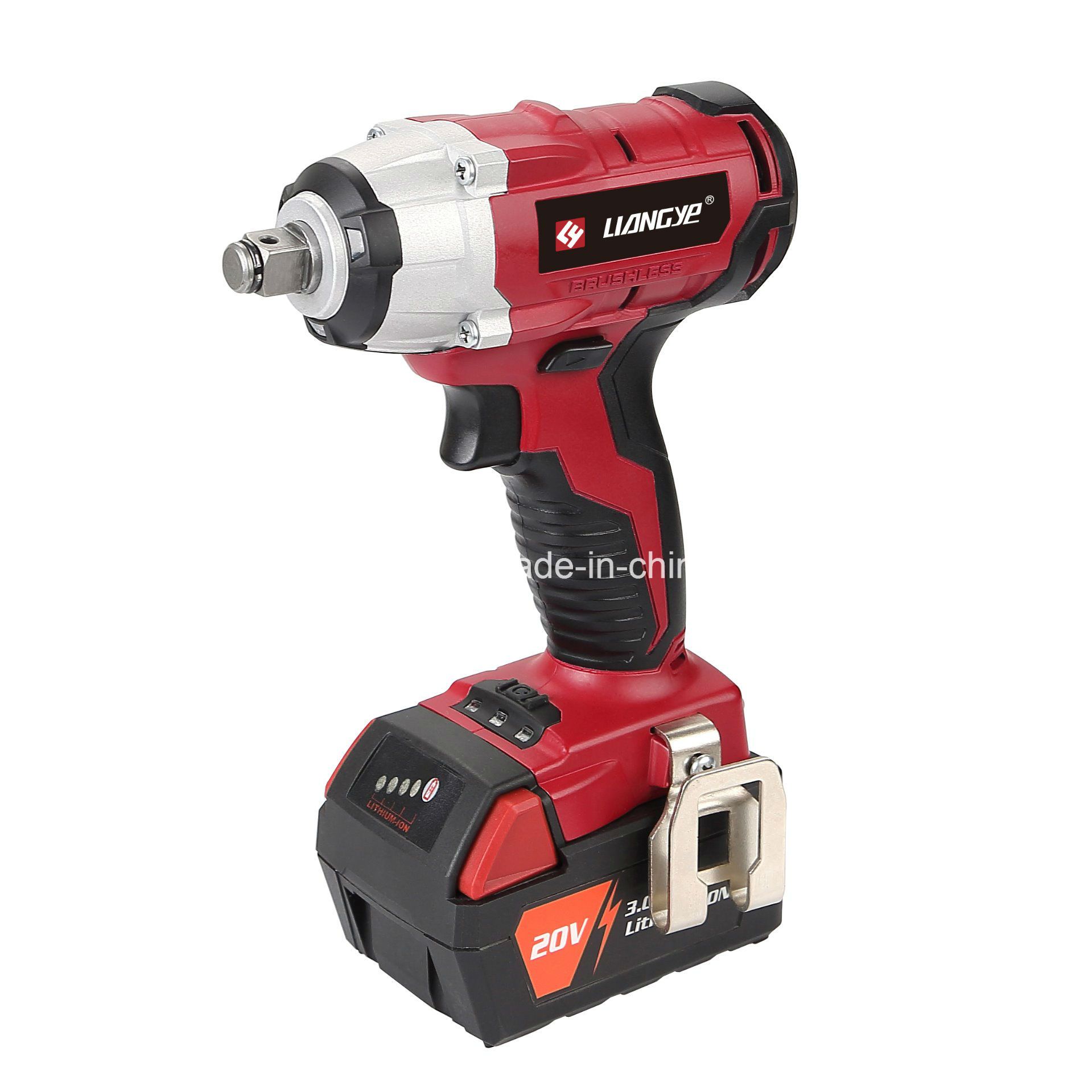 18V Brushless Cordless Impact Wrench Li-ion Power Tool