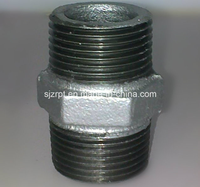 Galvanized Malleable Iron Pipe Fitting Hexagon Equal Nipple