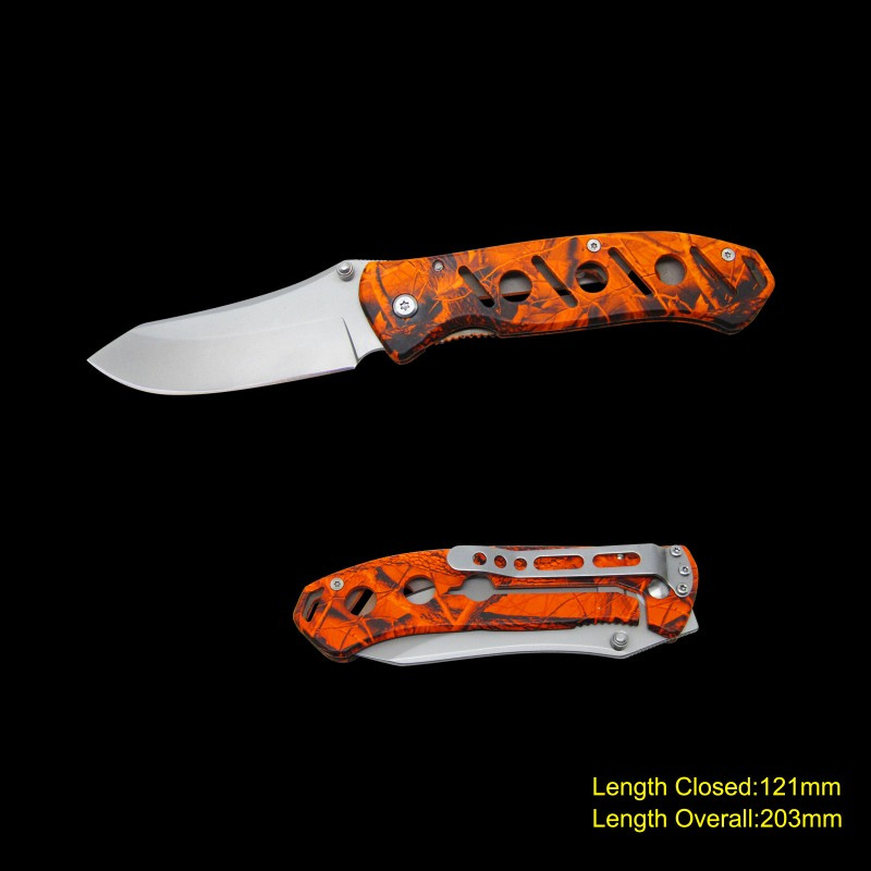 Folding Knife with with Camouflage with Pocket Clip (#3689)