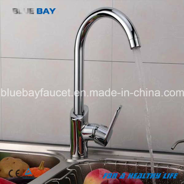 Hot Kitchen Hot&Cold Mixer Faucet Tap Sink Brass Chrome Single Handle Hole Home