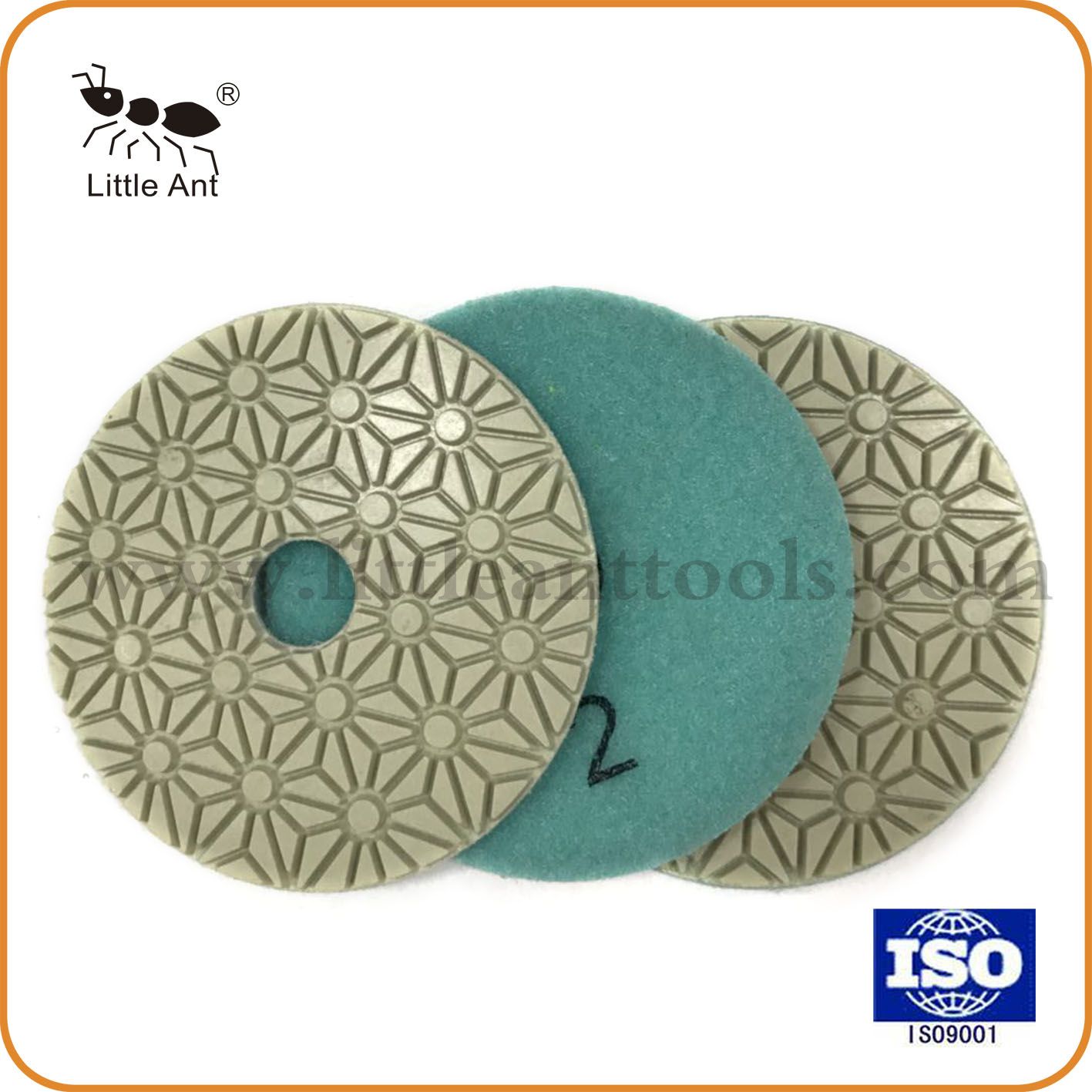 Flexible 3 Step Diamond Wet Flexible Wet Polishing Pads for Concrete Machine