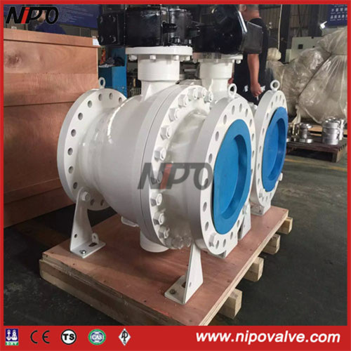 API 6D Carbon Steel Flanged Trunnion Ball Valve