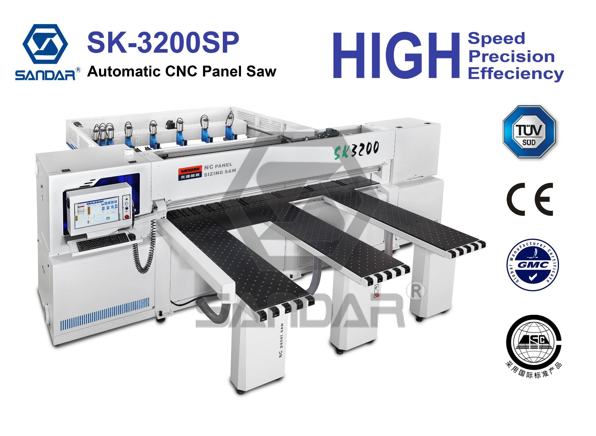 Automatic Woodworking CNC Panel Saw for High Precision Wood Cutting