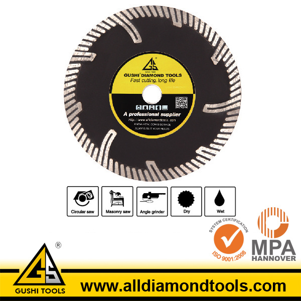 Hot Pressed Diamond Turbo Blade with Protective Teeth