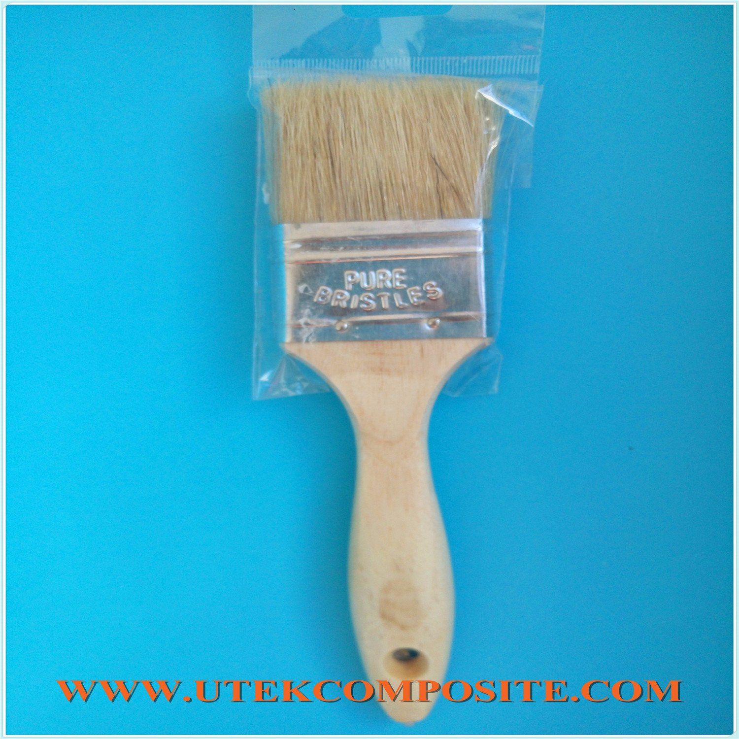 Pure Bristles 2'' FRP Tools Brushes with Wooden Handle