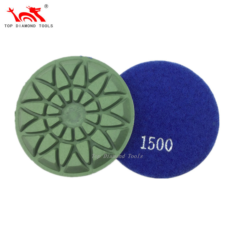 Diameter 3 Inch and 4 Inch Concrete Floor Diamond Polishing Pads with Good Gloss