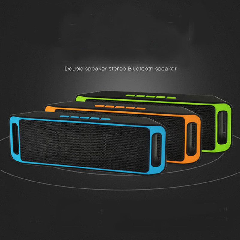 Sc208 Bluetooth 3.0 Radio Dual Subwoofer Wireless Speakers