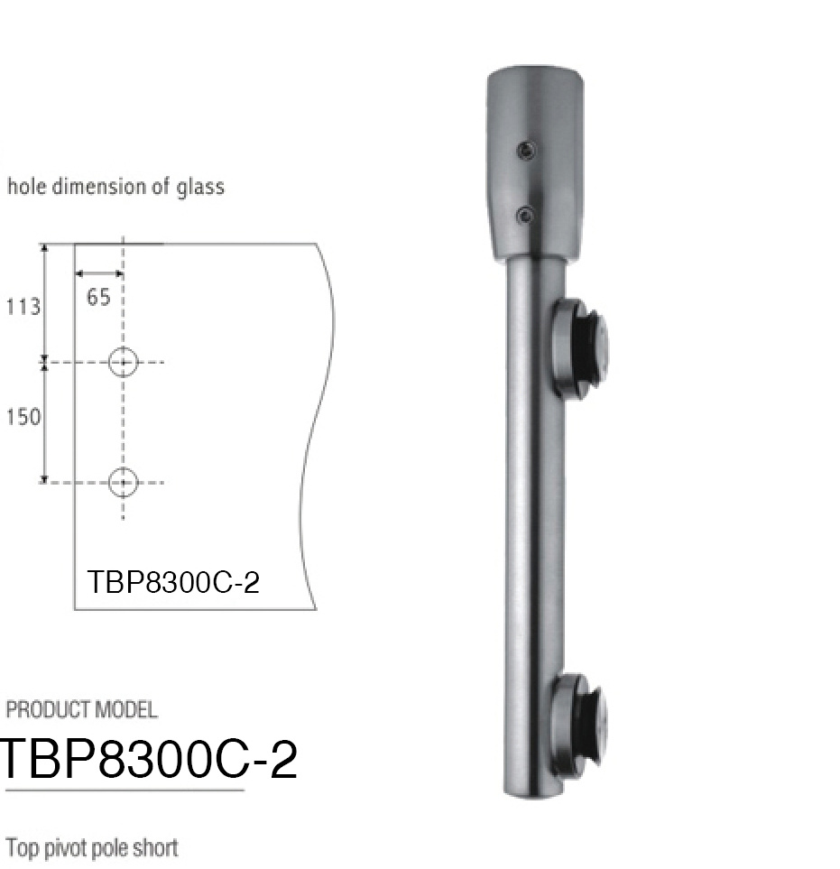 Frameless Glass Swing Door Fittings Hardware for Commercial Use