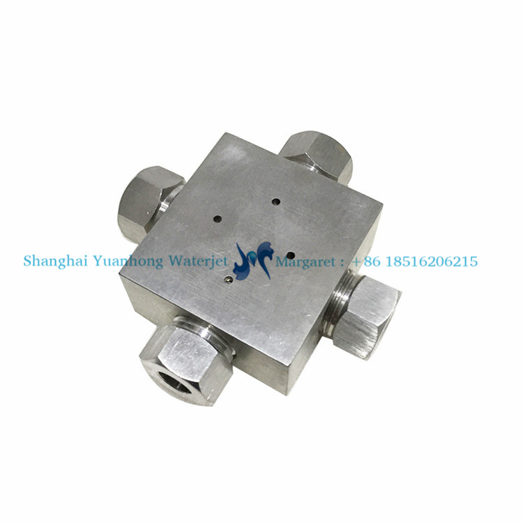 Water Jet Cutter Machinery Spare Parts with High Pressure Cross