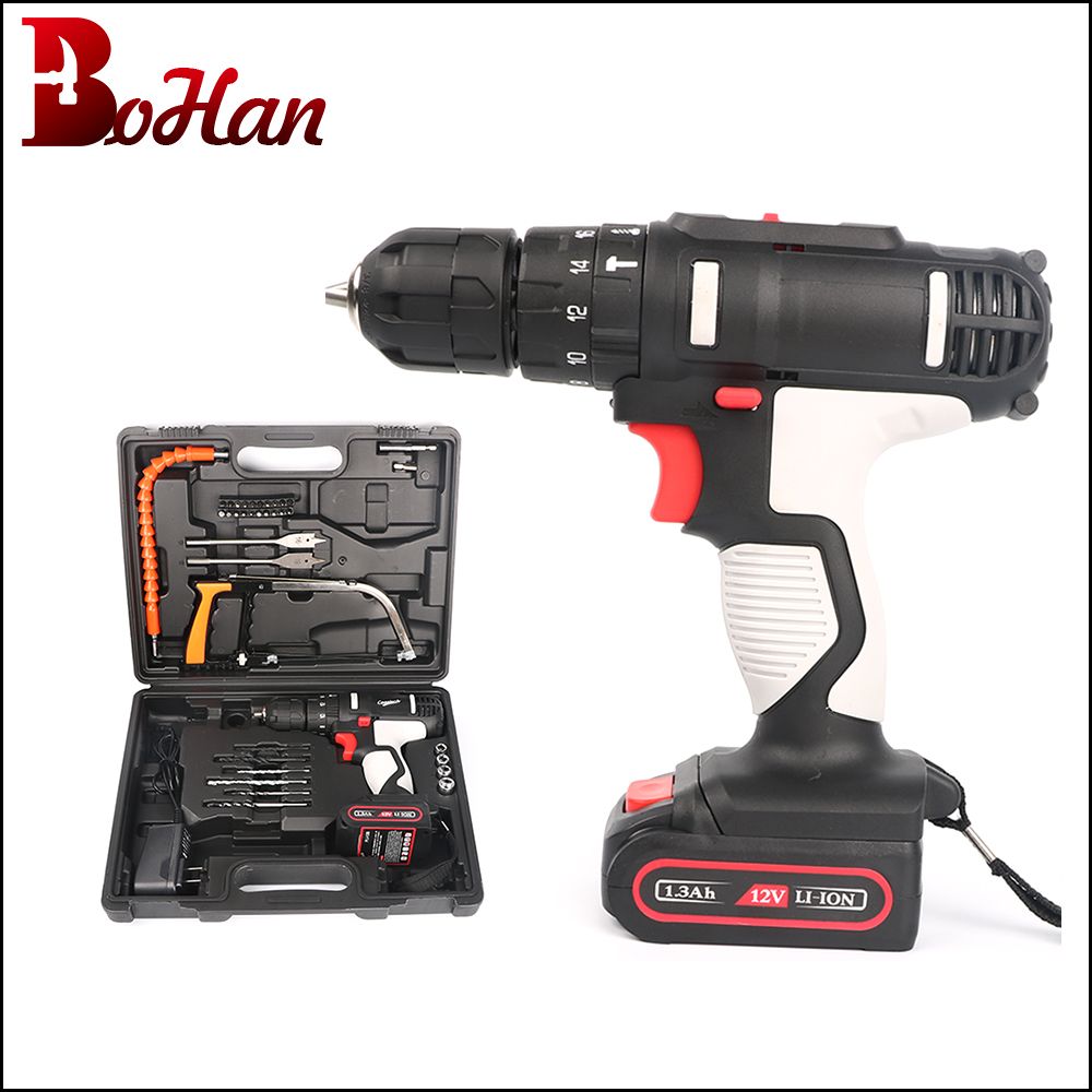 12V Li-ion Battery Rechargeable Electric Drill 10mm Cordless Power Tools