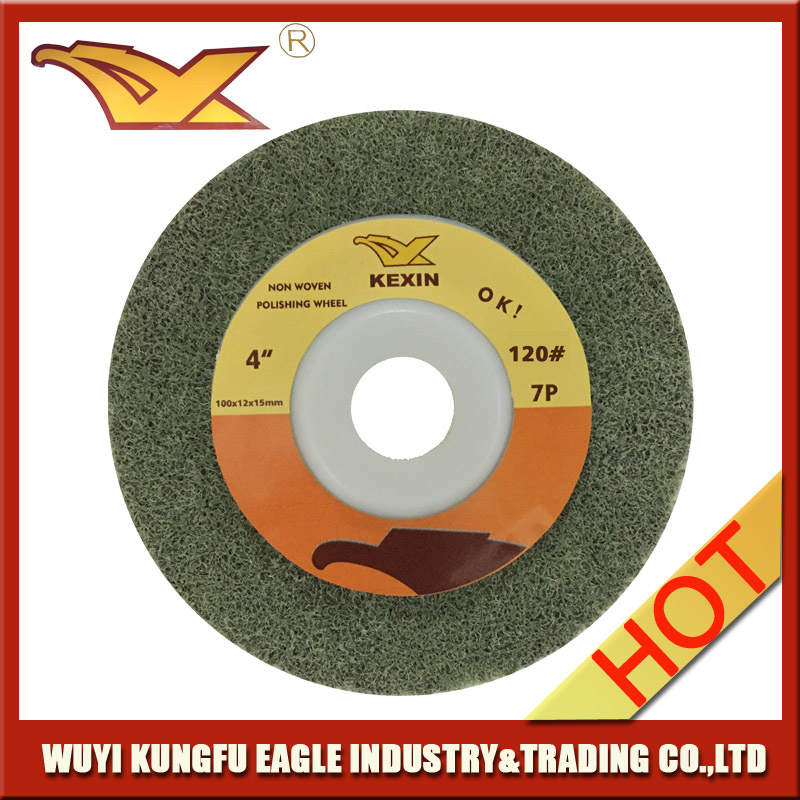100X12mm Non Woven Polishing Wheel (Green Color, 120#)