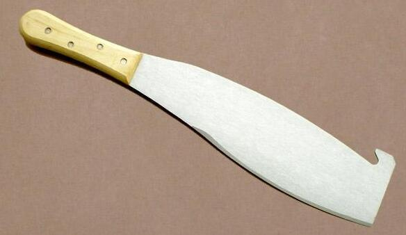 Carbon Steel Sugarcane Machete with Wood and Plastic Handle