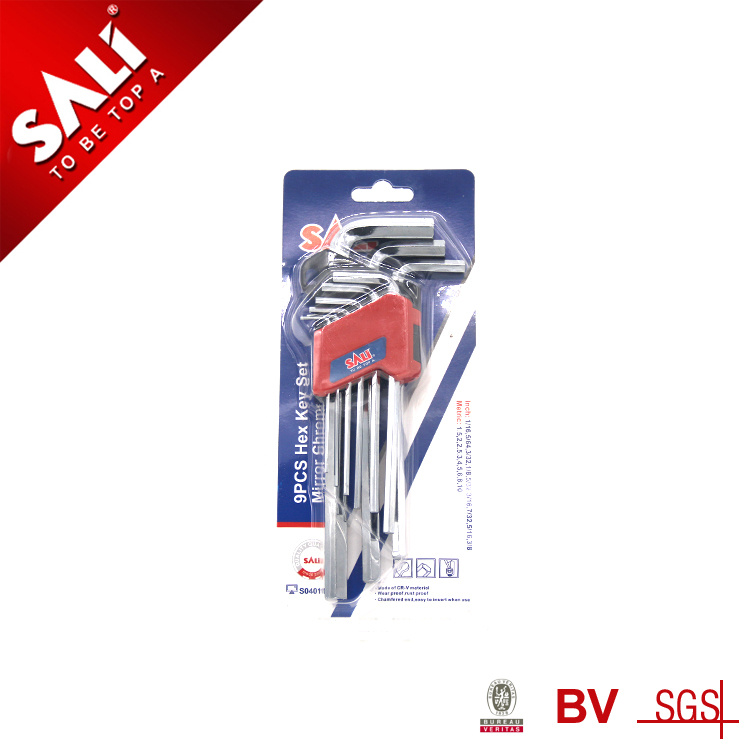 L-Shape Design 9PCS Hex Key Set CRV Allen Wrench