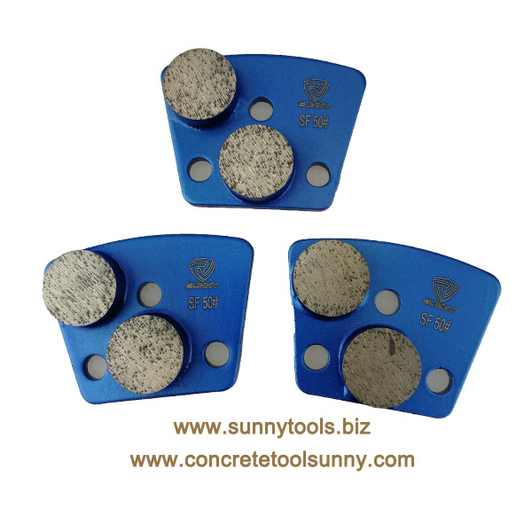 Double Bar Diamond Metal Floor Grinding Polishing Pads for Concrete Grinder