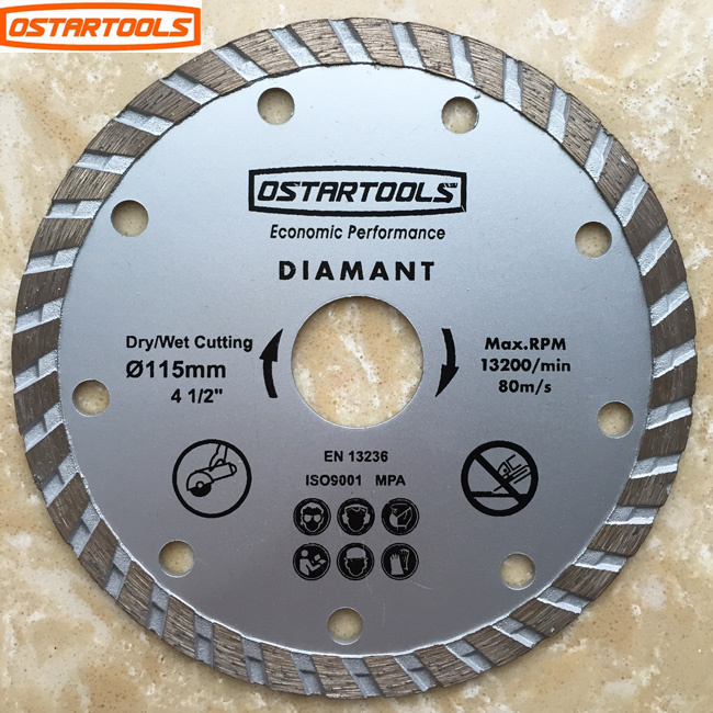 Diamond Flat Turbo Saw Blades for Dry and Wet Cutting