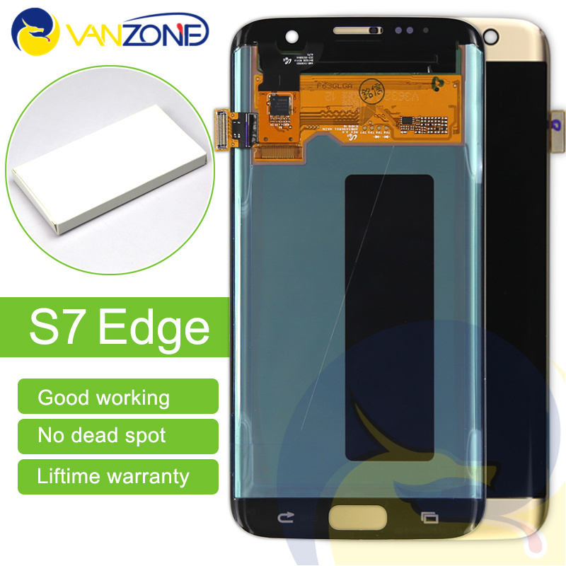 100% Tested for Samsung Galaxy S7 Edge G935 G935f G935A G935fd G935p LCD Display Touch Screen Digitizer Blue White Gold
