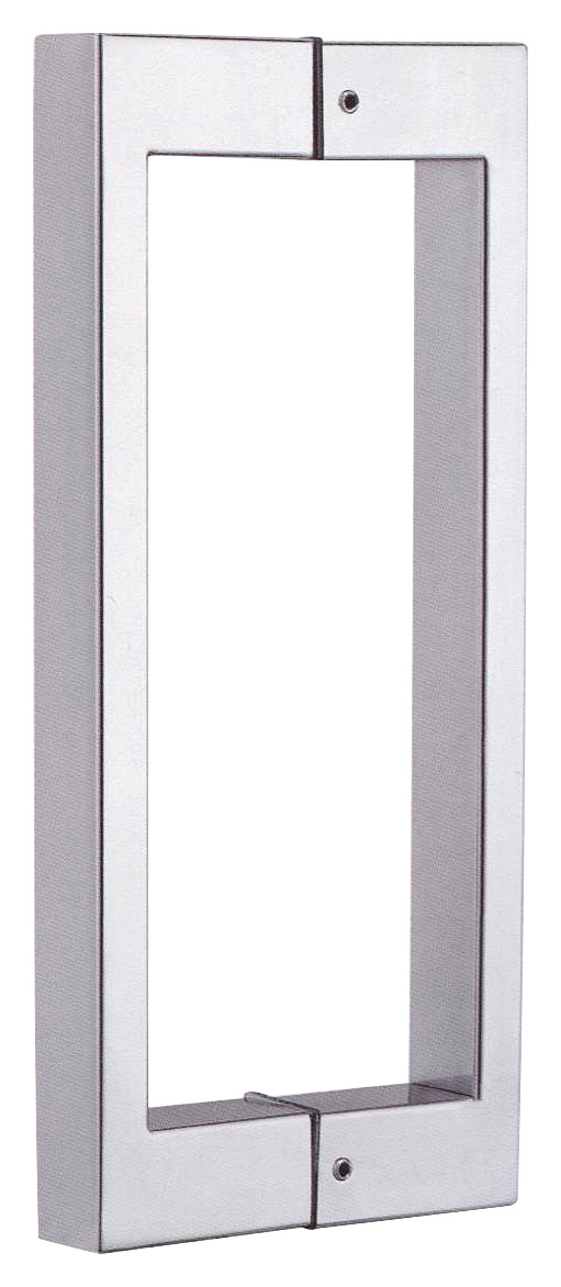 Double Square Stainless Steel Glass Door Handle