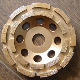 Double Rows Silver Brazed Diamond Cup Wheel, Grinding Wheel