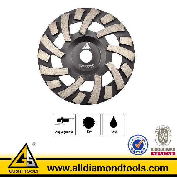 Brazed Bi-Turbo Diamond Cup Wheel