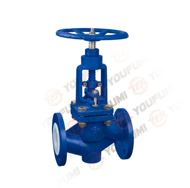 PFA Lined Globe Valve ANSI Chemical